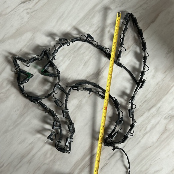 Vtg Halloween Decor Cat w/Green Eyes works Window spooky - Picture 5 of 6